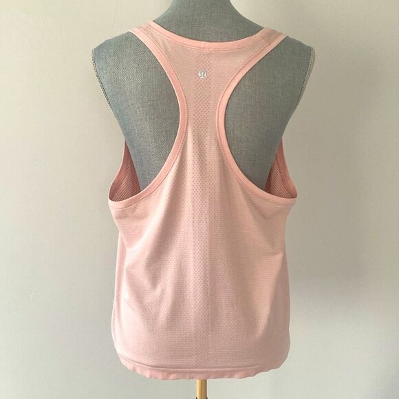 Lululemon Pink Mist Swifty Tech Race Length Open Tank sz 14 Workout Running - Picture 5 of 10